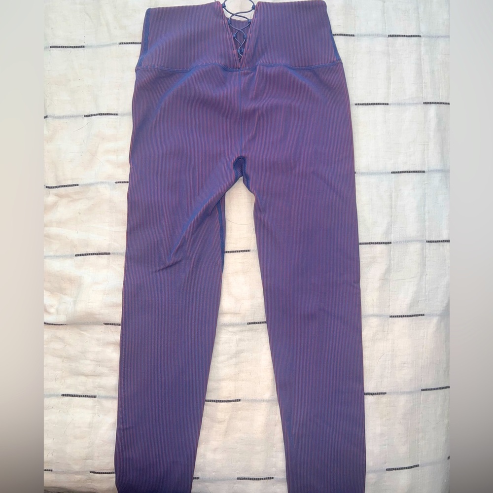 Fabletics high waisted seamless ribbed leggings size small